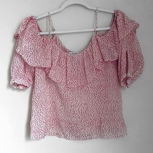 & other stories off the shoulder ruffle top